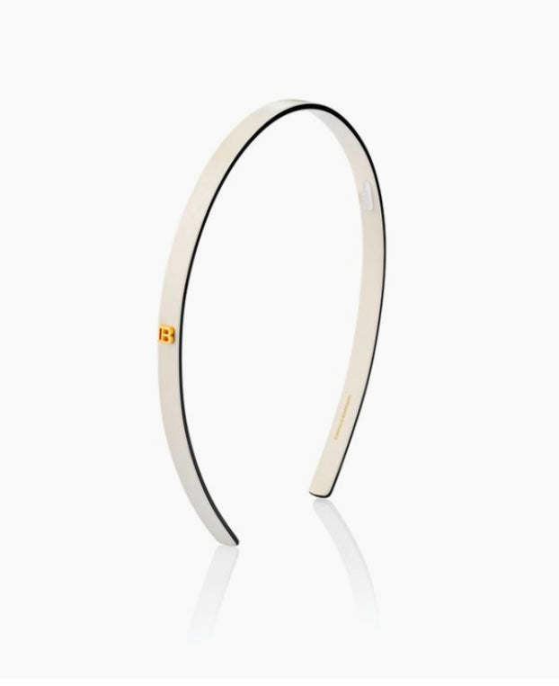 Acetate Headband White/Black /tortoise Small