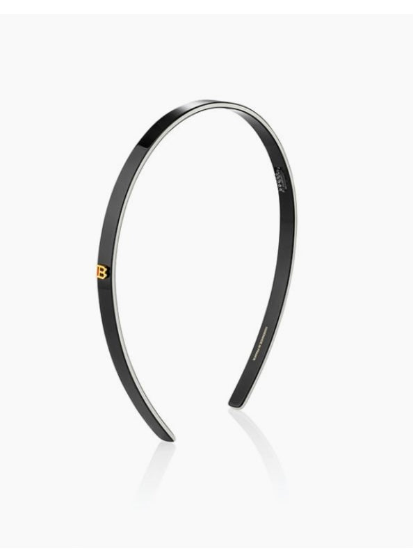 Acetate Headband White/Black /tortoise Small