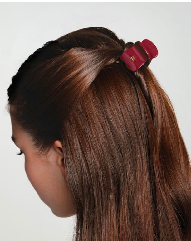 Limited Edition Pince à Cheveux Extra Small Velvet Burgundy