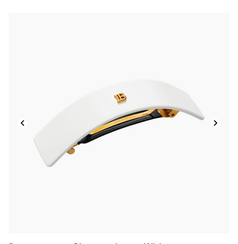 Barrette pour Cheveux Large Black/white/ tortoise
