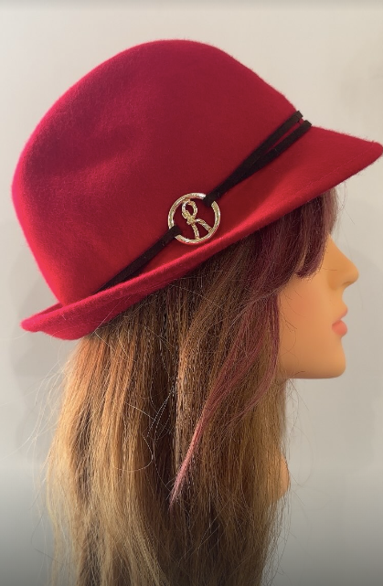 CAPPELLO FELTRO ROSSO